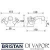 Bristan Regency Basin Mixer Pop-Up Waste Dimensions